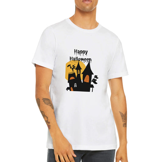 Haunted House Halloween Premium Unisex Crewneck T-shirt