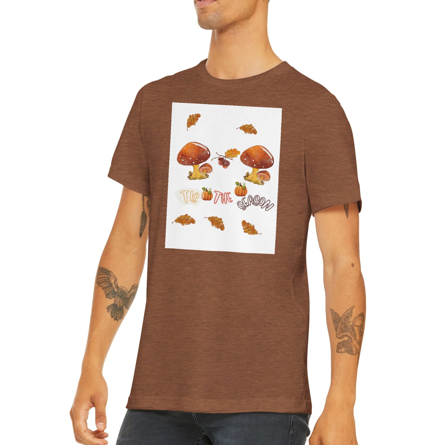 Tis' the Season Mushroom Premium Unisex Crewneck T-shirt