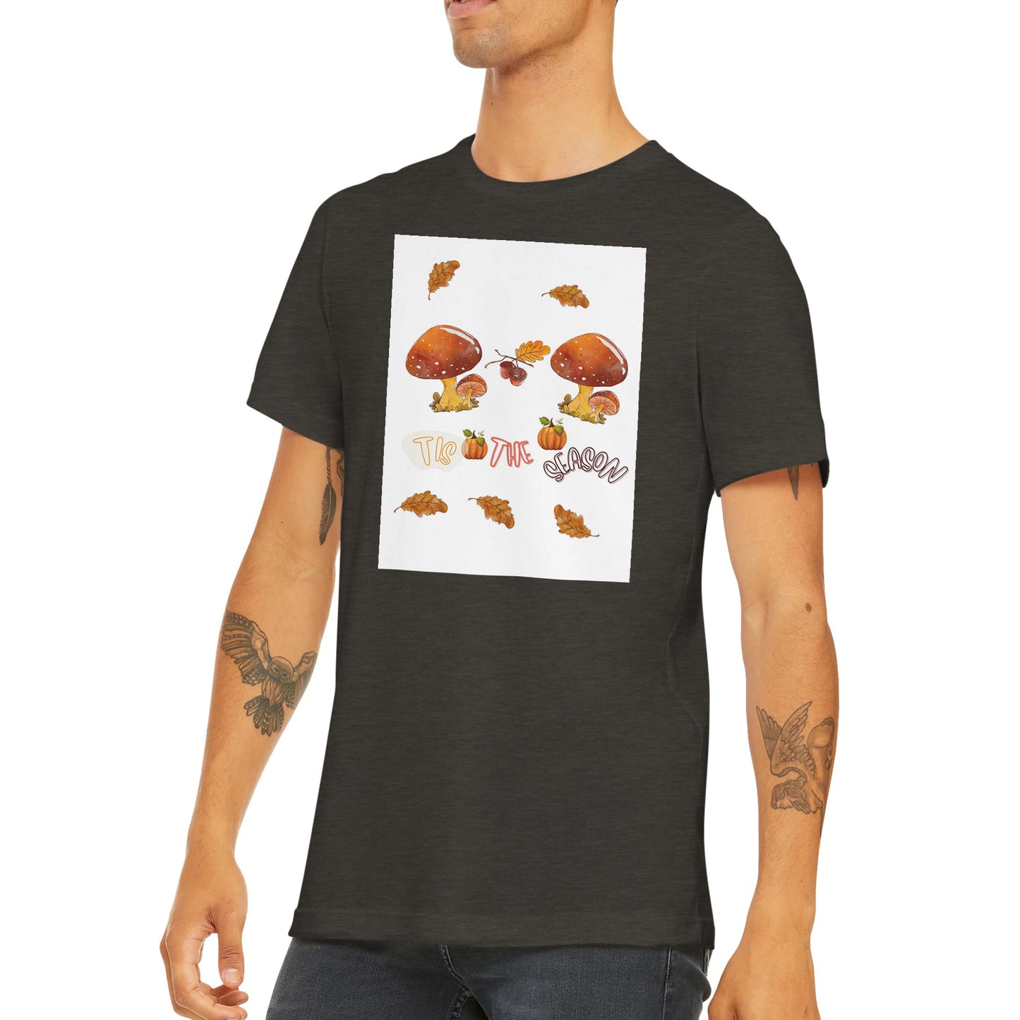 Tis' the Season Mushroom Premium Unisex Crewneck T-shirt